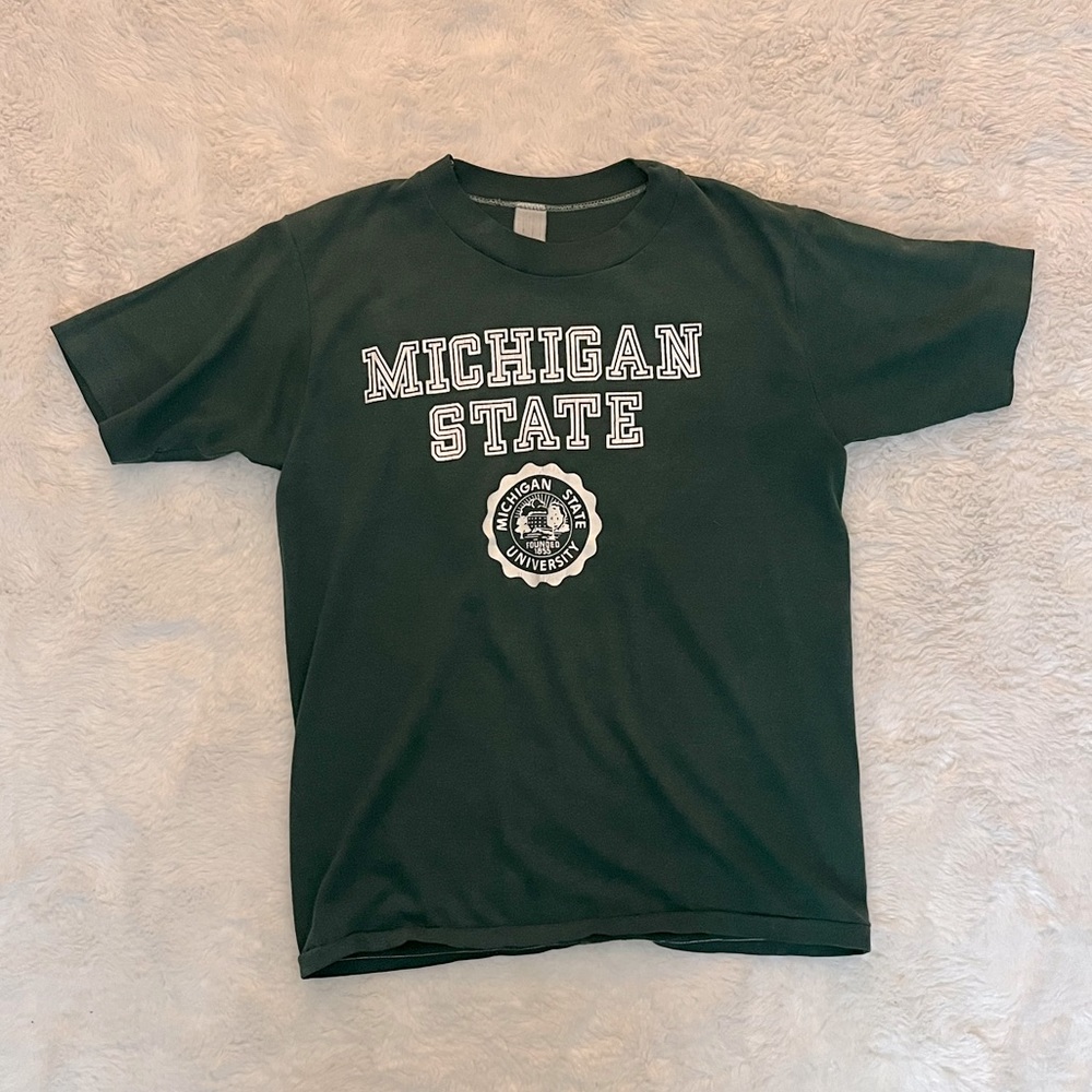 Vintage Michigan State Forest Green T-shirt
